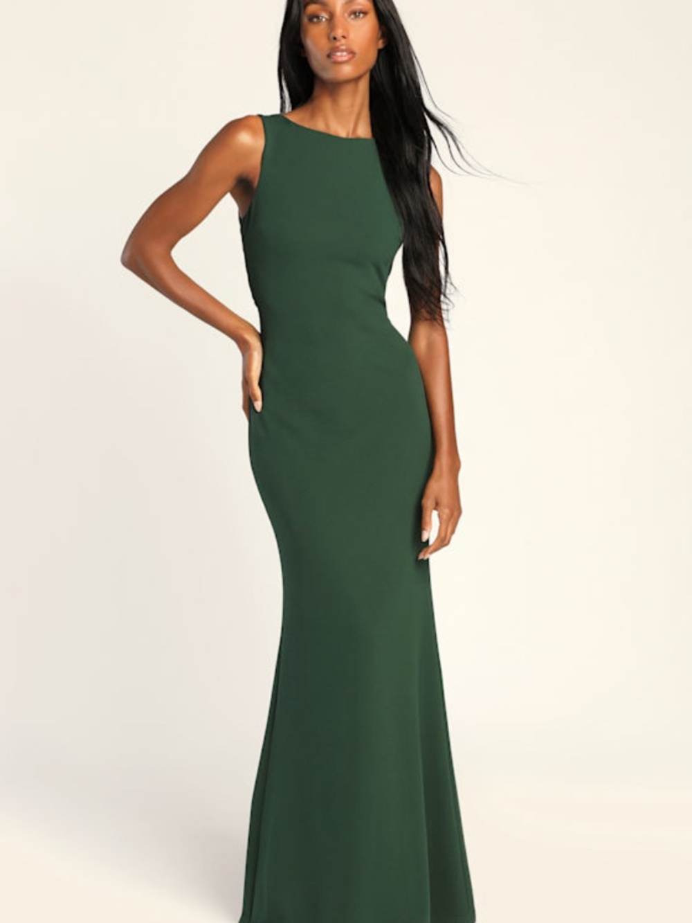 Lulus Love In Your Eyes Hunter Green Knotted Mermaid Maxi Dress - Size 1X